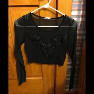 Black mesh agaci shirt